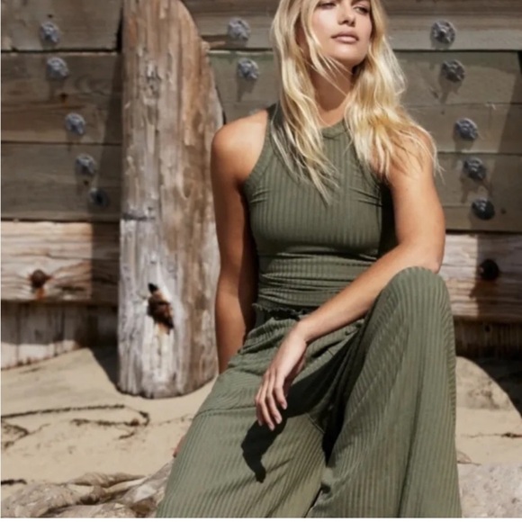 FP MOVEMENT Blissed Out Wide Ribbed Pants - Picture 2 of 7